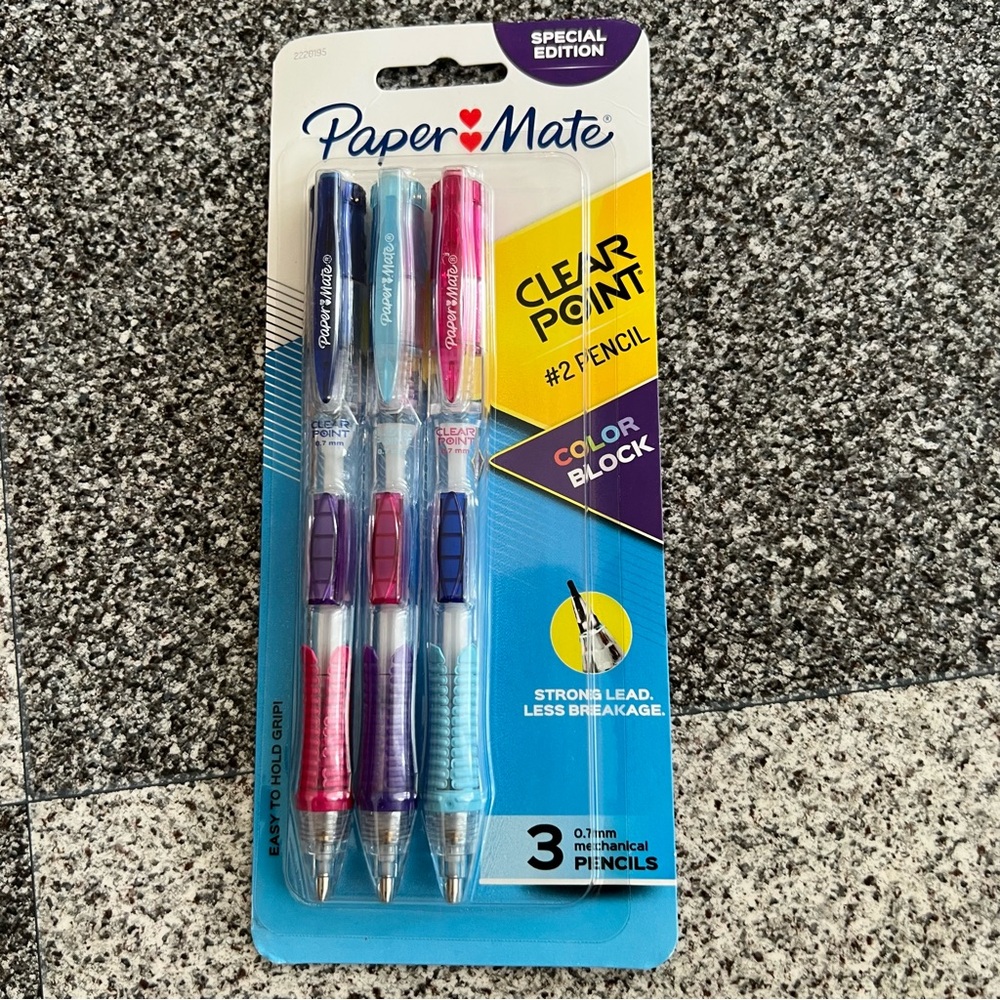 Paper Mate Clear Point Color Block Mechanical Pencils - Multicolor (3 Pack) - Picture 4 of 6